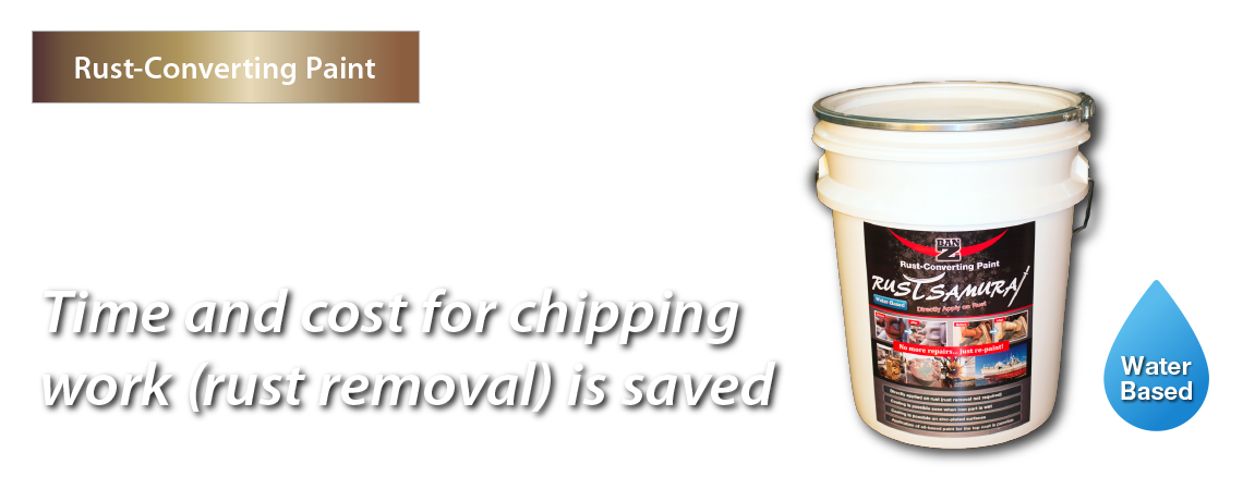 Time and cost for chipping work (rust removal) is saved