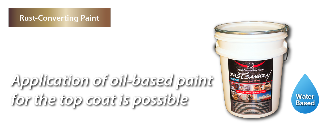 Application of oil-based paint for the top coat is possible